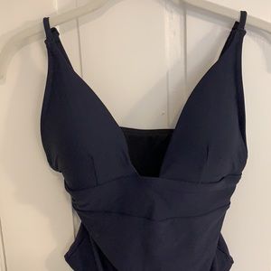 J.Crew Plunge V-Neck One-Piece swim suit